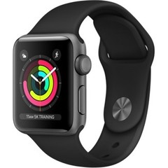 Apple Watch Series 3 (GPS) 42mm Space Gray Aluminum w. Black Sport B (MQL12/MTF32)